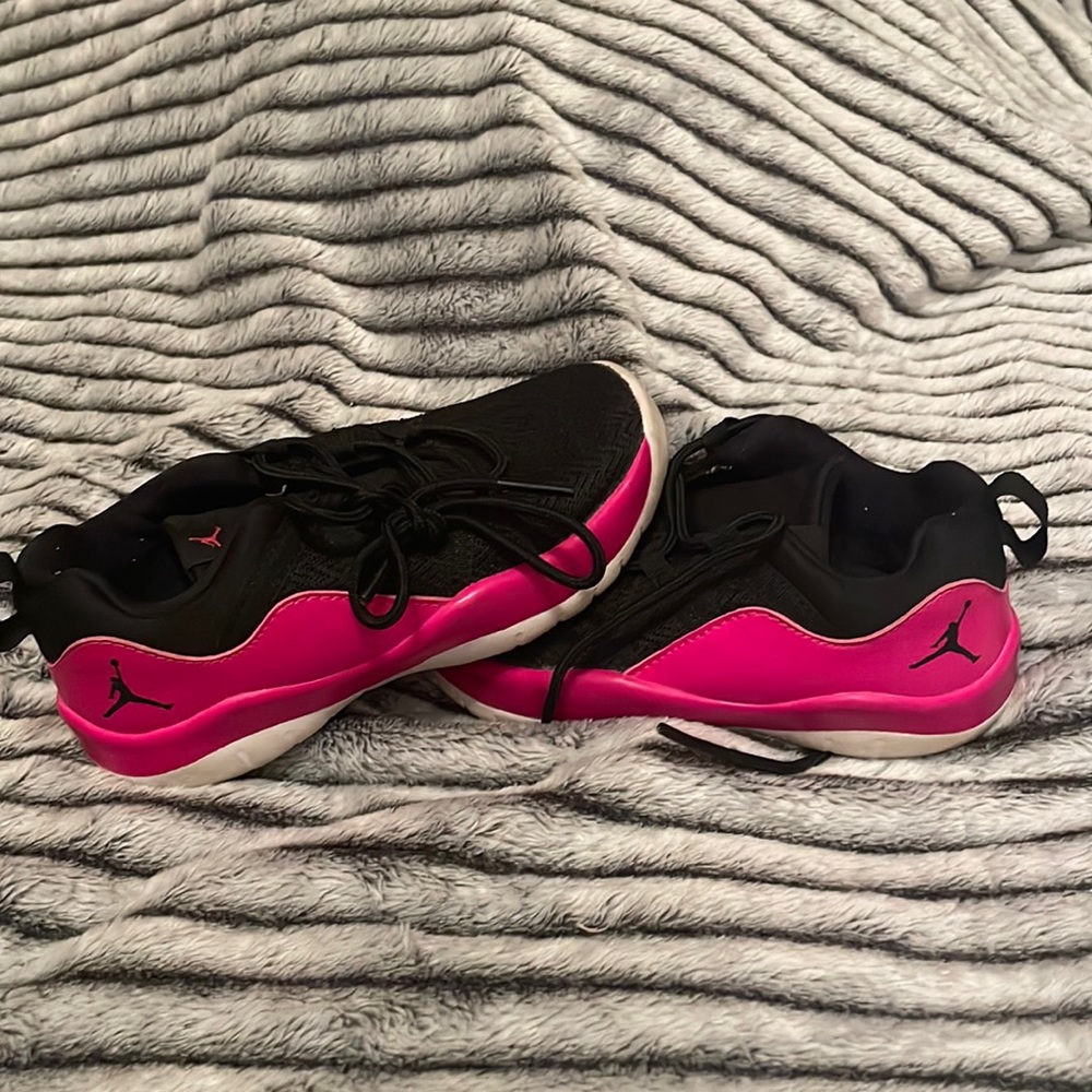 Black and pink Jordans